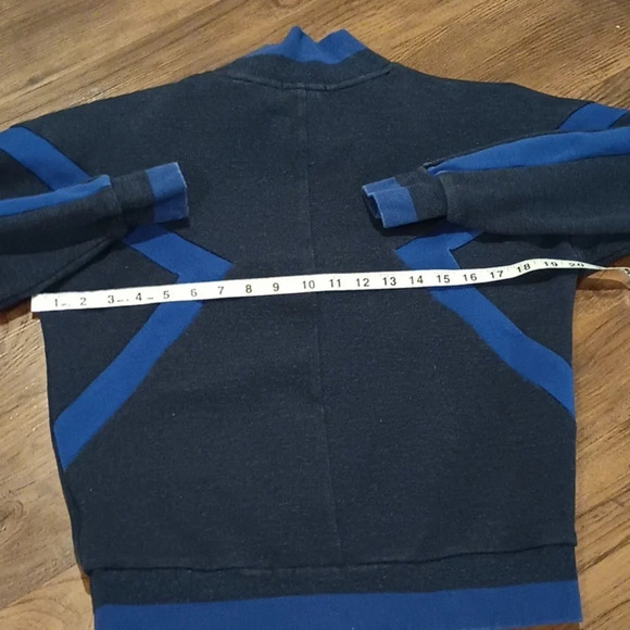 Scotch &Soda Two Toned Blue Retro Mock Neck Sweatshirt A30 - Picture 7 of 7